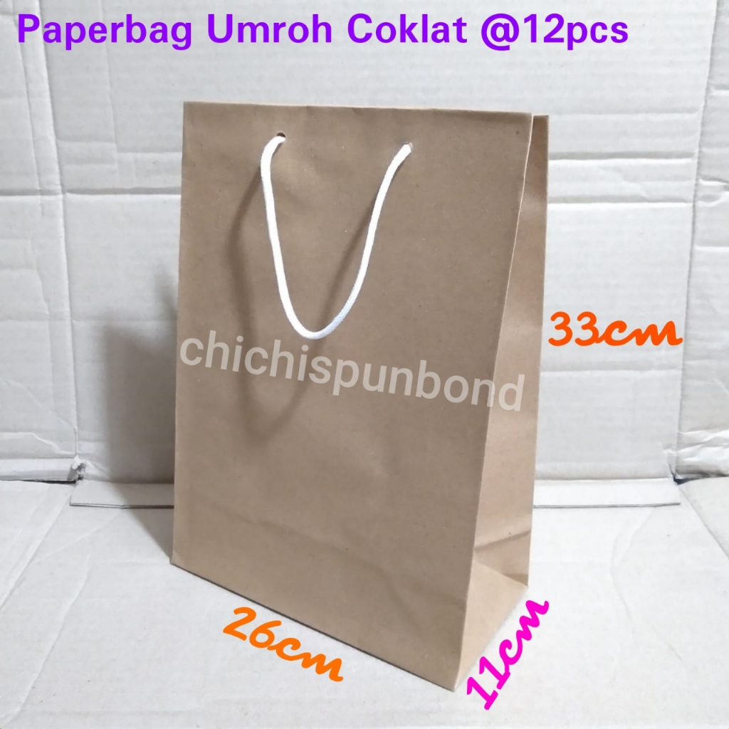 

Isi 12pc Paperbag Umroh polos lusinan / tas kertas motif batik 26 x 33 / tas kertas batik / paperbag