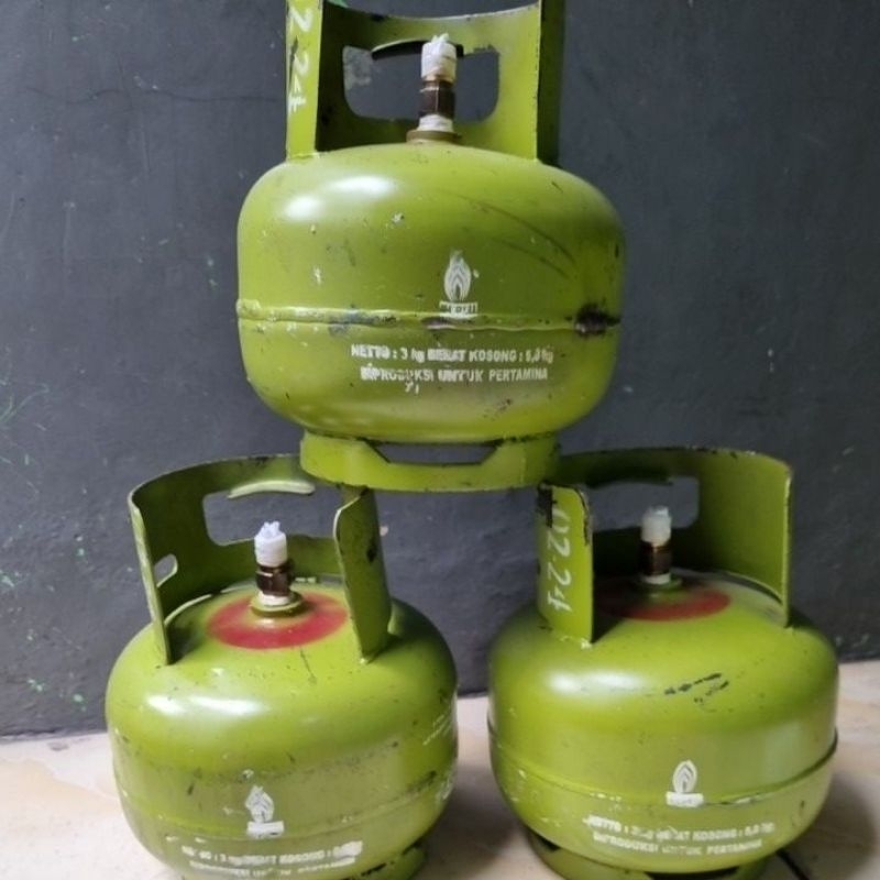tabung gas isi 3 kg tabung gas melon tabung gas hijau plus isi  (sudah termasuk refil)