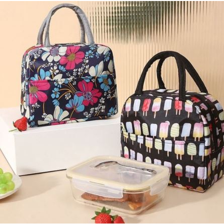 Tas Cooler Bag Anti Air Ukuran BESAR / Tas Bekal / Tas Kantong Asi / Canvas Lunch Bag