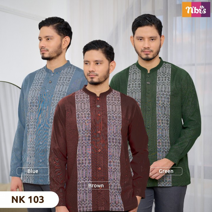 KOKO NIBRAS NK 103 / KOKO LENGAN PANJANG / KOKO NIBRAS TERBARU ATASAN PRIA BRANDED BAJU SHOLAT PRIA 