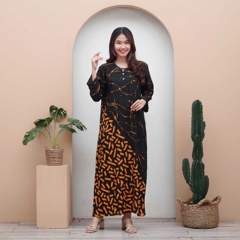 Longdress Batik OLIVIA daster santai busui Daster cantik daster kancing depan