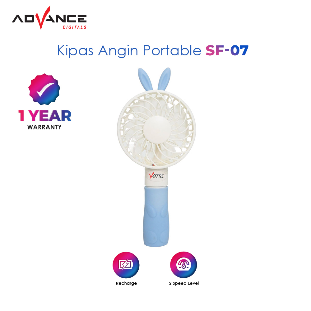VPTRE Kipas Angin Portabel Kipas Angin Mini Baterai 1000mAh SF07