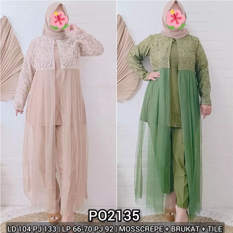 Zalora setelan brukat mix tile // setelan brukat tutu // luna one set tunik // zahra set