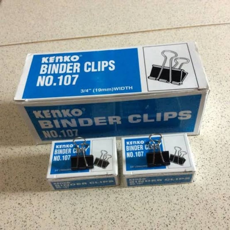 

[ DUS / 12 BOX ] BINDER CLIP NO. 107 KENKO / PENJEPIT KERTAS