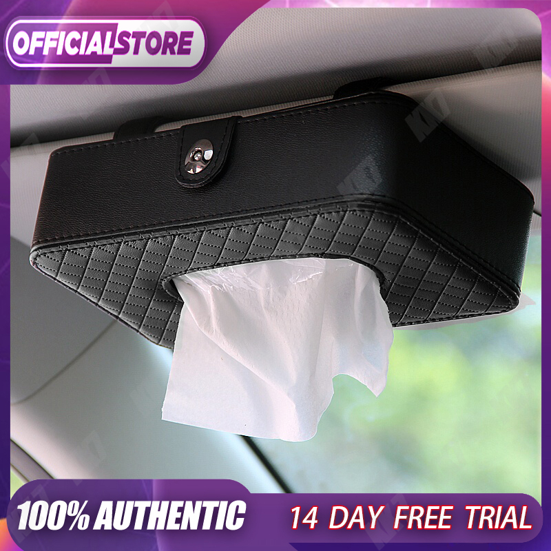 【Large】Tempat Tisu Mobil / Kotak Tissue Kulit Mobil Gantung Car Visor Box Mewah Estetik Hiasan Universal