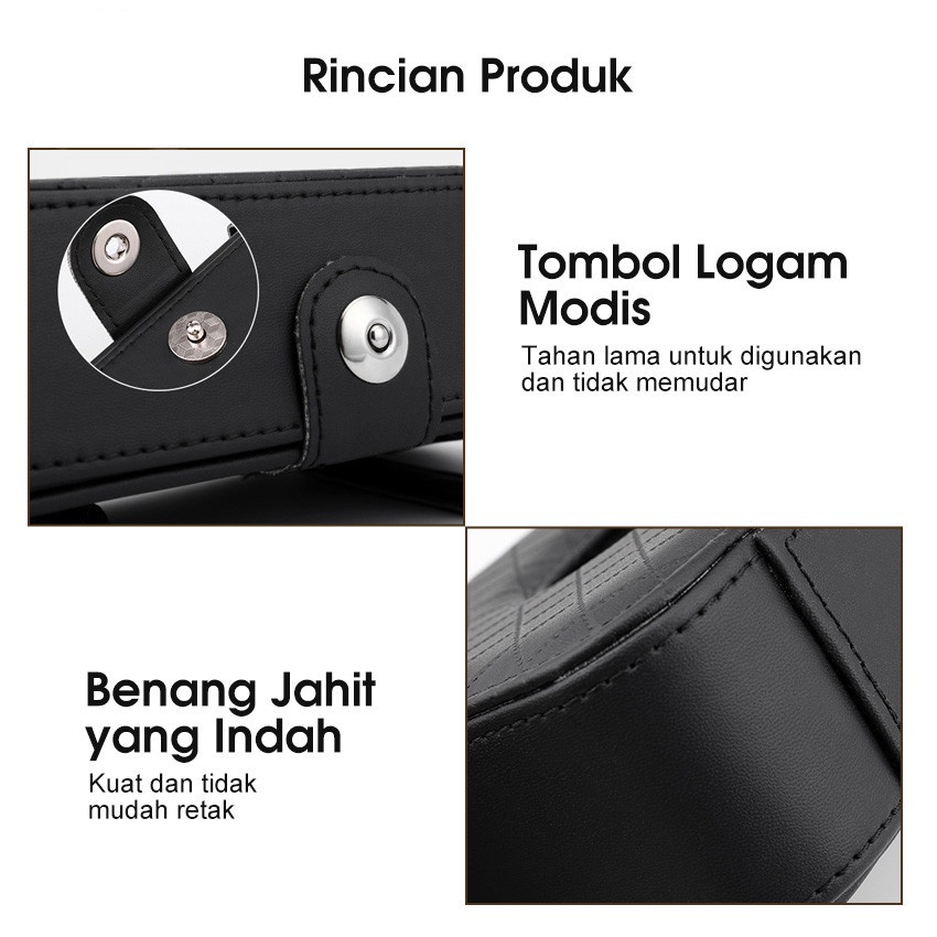【Large】Tempat Tisu Mobil / Kotak Tissue Kulit Mobil Gantung Car Visor Box Mewah Estetik Hiasan Universal
