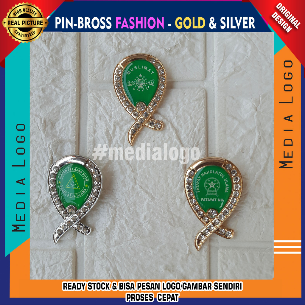 Bross-Pin Fashion || Logo Muslimat-Fatayat-IPPNU
