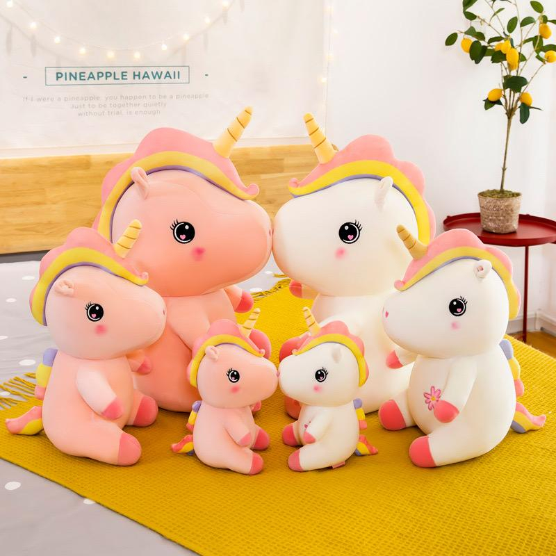 Boneka Unicorn Duduk Bahan Plush