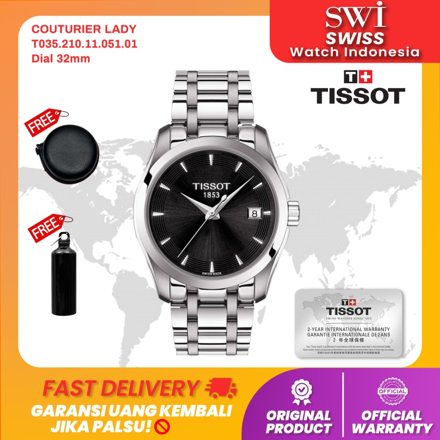 Jam Tangan Wanita Tissot T035.210.11.051.01 Couturier Lady