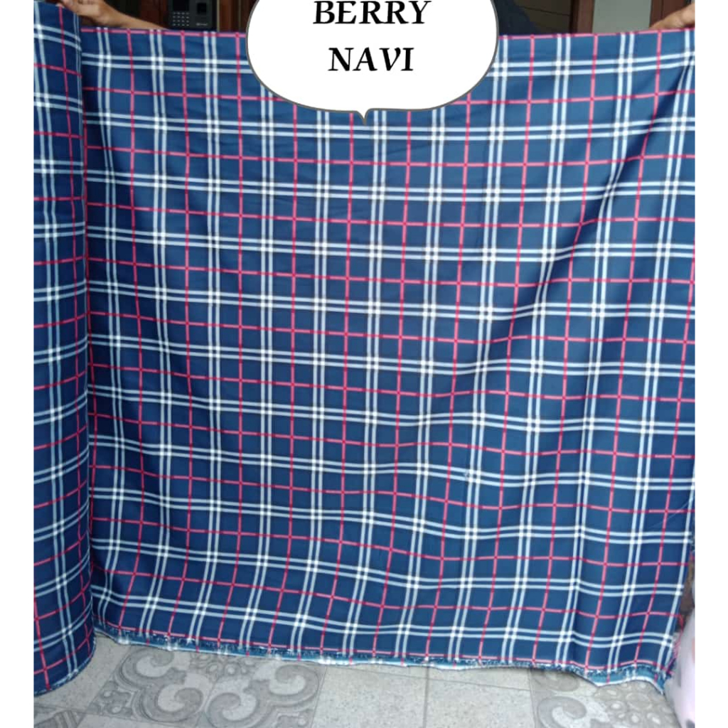 1/2 meter kain katun disperse import dan polimikro kain sprei motif kotak