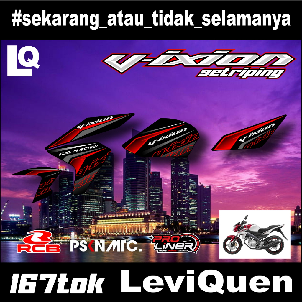 Sticker Striping Lis Variasi Vixion NEW VARIASI (167tok) 2012-2015 VIXION NVL