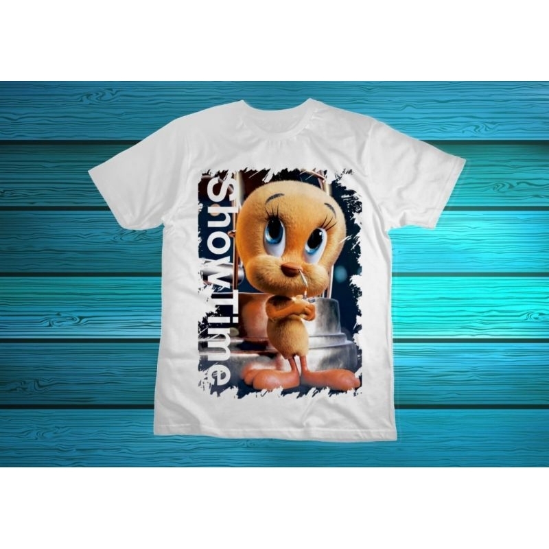 BAJU KAOS PUTIH MOTIF KARTUN/BAJU KAOS HITAM MOTIF KARTUN/BAJU KAOS BAHAN KATUN ADEM/ATASAN PRIA REM