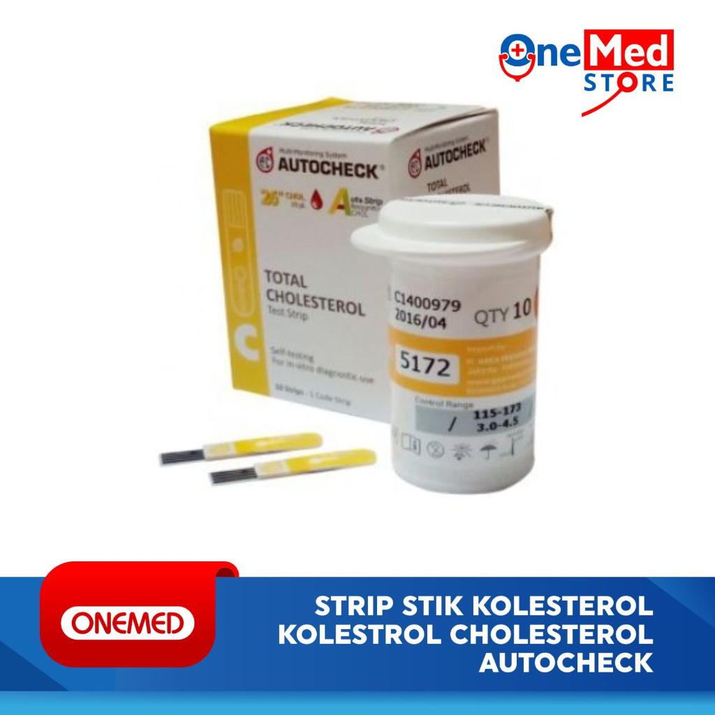 Strip Kolesterol Cholesterol Autocheck tube isi 10pcs OJ