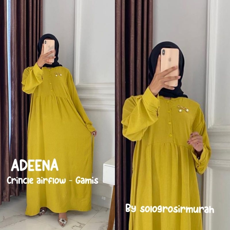 Adeena Gamis Crincle Airflow LD 110cm // Maxy Polos Crincle