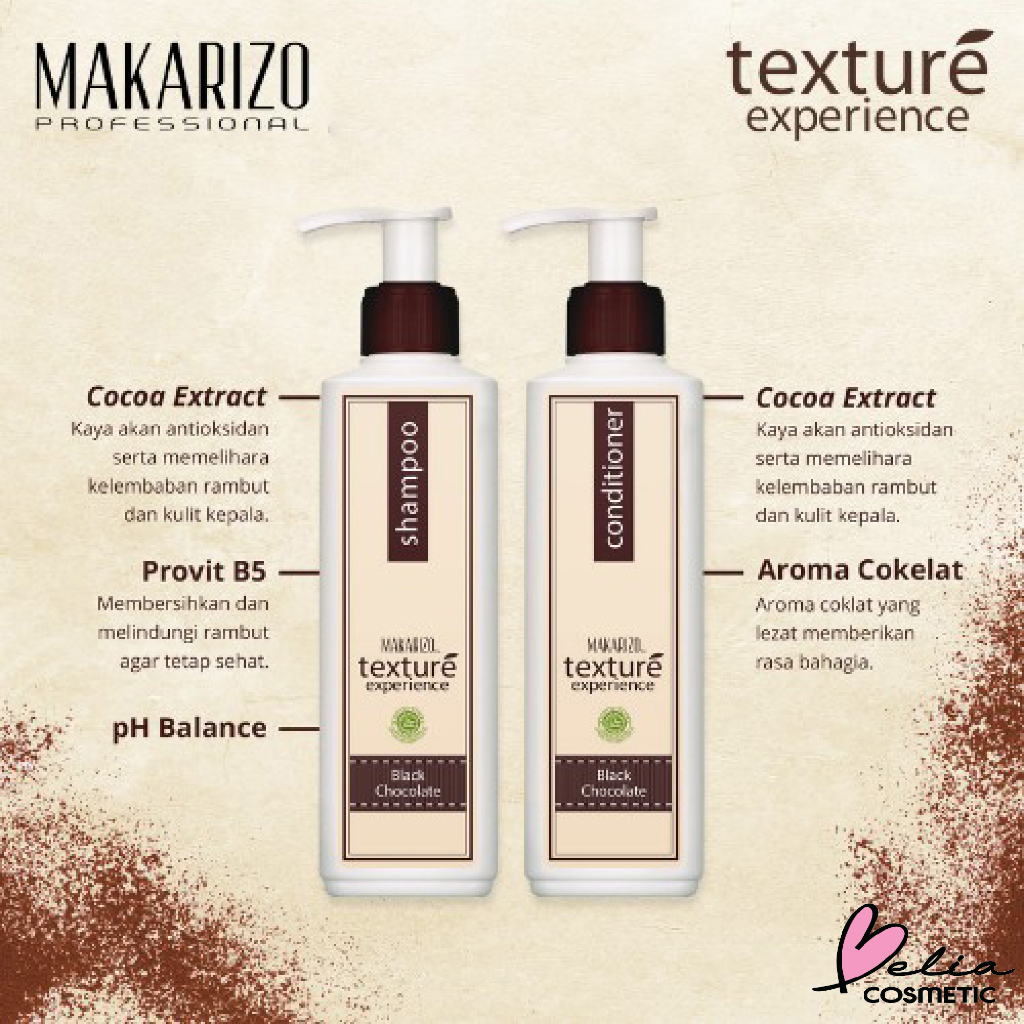 ❤ BELIA ❤ Makarizo Professional Texture Experience Shampoo &amp; Conditioner 250 mL | Black Chocolate | Green Tea Butter | Mini Sorbet | Vanilla Milk | Strawberry Yogurt