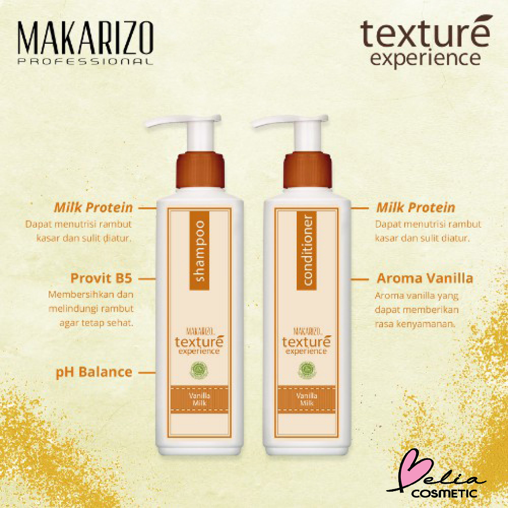 ❤ BELIA ❤ Makarizo Professional Texture Experience Shampoo &amp; Conditioner 250 mL | Black Chocolate | Green Tea Butter | Mini Sorbet | Vanilla Milk | Strawberry Yogurt