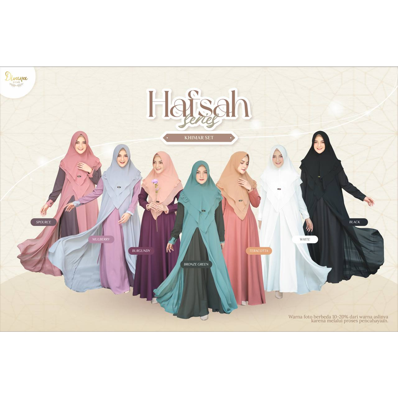 GAMIS HAFSAH BY DIVANA MOM SET KHIMAR + OUTER
