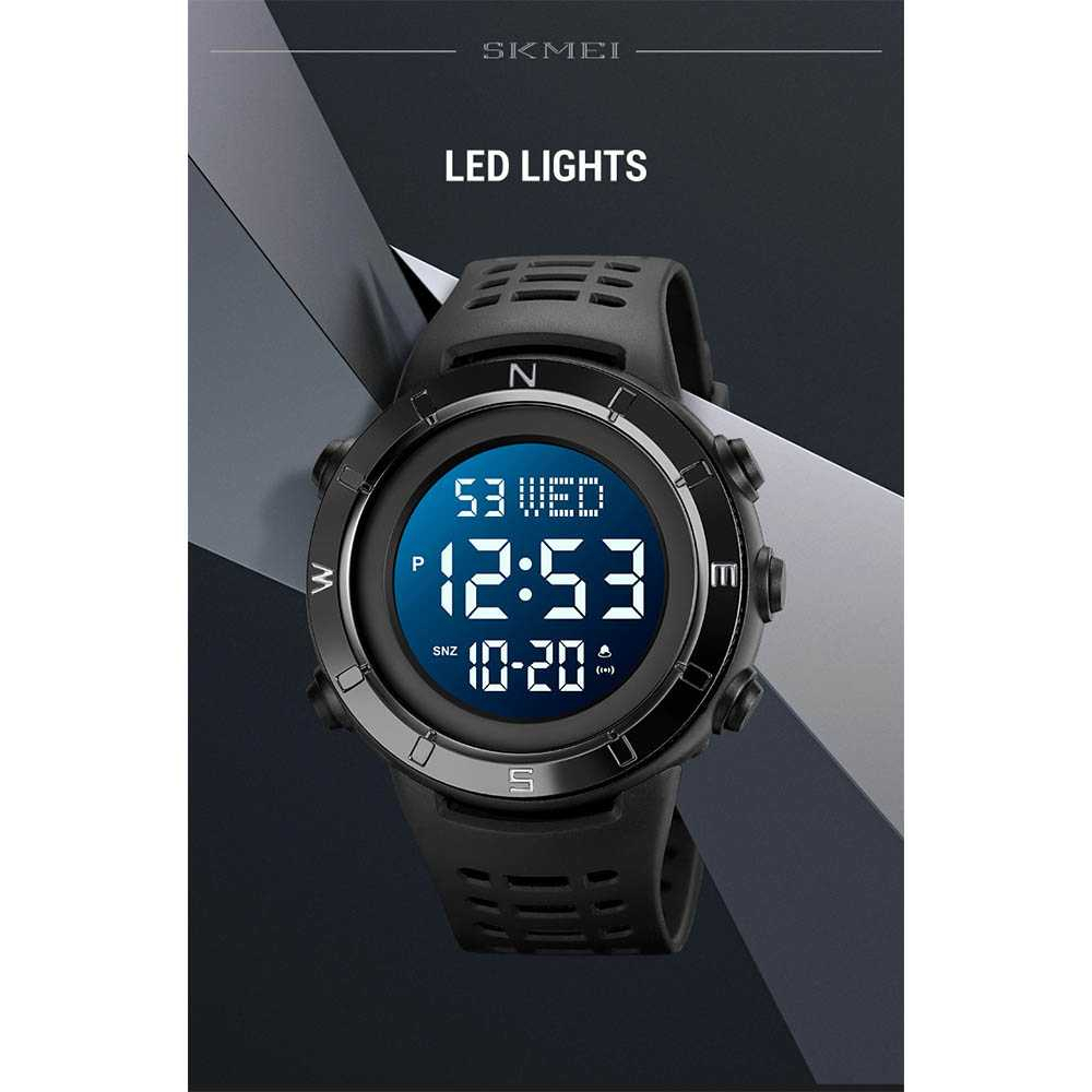 Jam Tangan Pria Digital Sport Watch Alarm Waterproof LED Light Jam Digital Premium Desain Efisien Anti Air