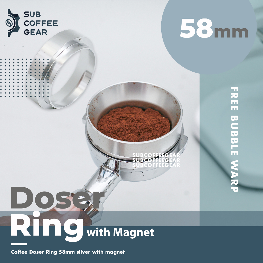 DOSING RING 58MM STAINLESS COFFEE GROUND ESPRESSO DOSER RING PORTA FILTER ESPRESSO DISTRIBUTION TOOL