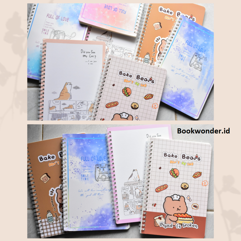 

Notebook Buku Tulis Catatan Kuliah Spiral A5 Motif