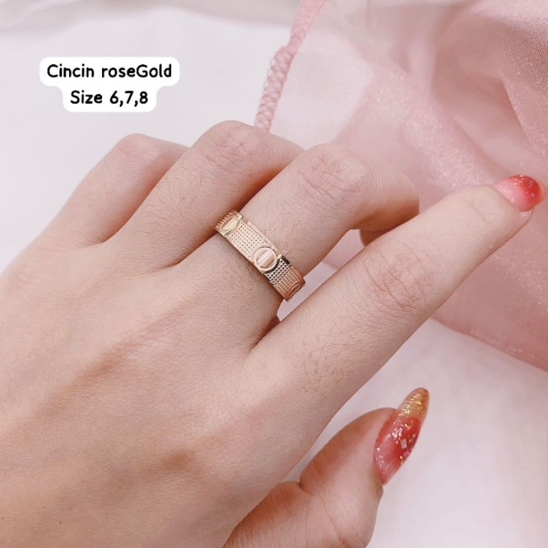 Cincin Titanium Asli Premium Quality Anti karat anti alergi Stainless steel ori Ct011