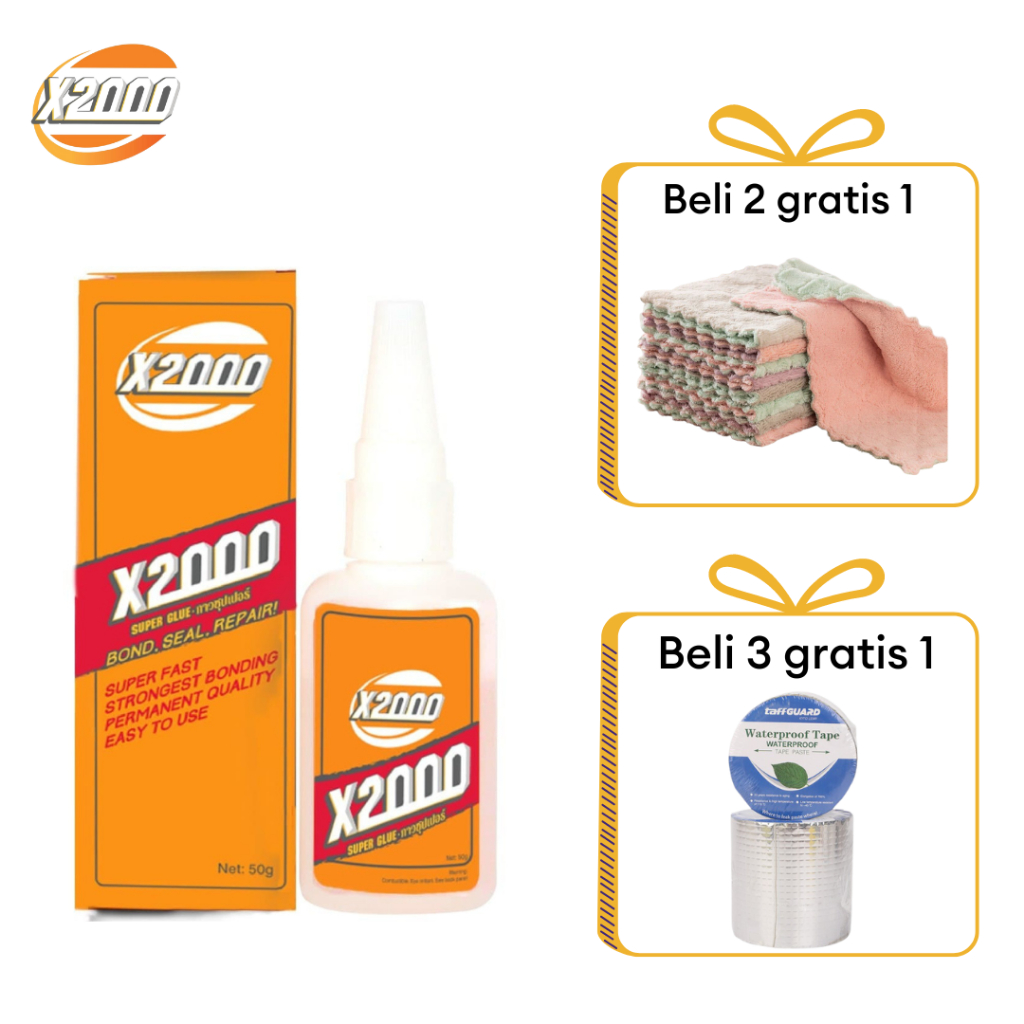 [Beli 1 gratis 1] Lem X2000 lem super tahan panas untuk semua jenis bahan