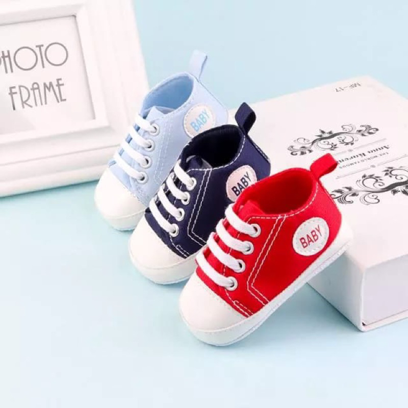 Sepatu Bayi Prewalker Laki Laki 0 12 Bulan Murah Anti Slip / Baby Shoes Prewalker Laki Laki Perempuan - BABY