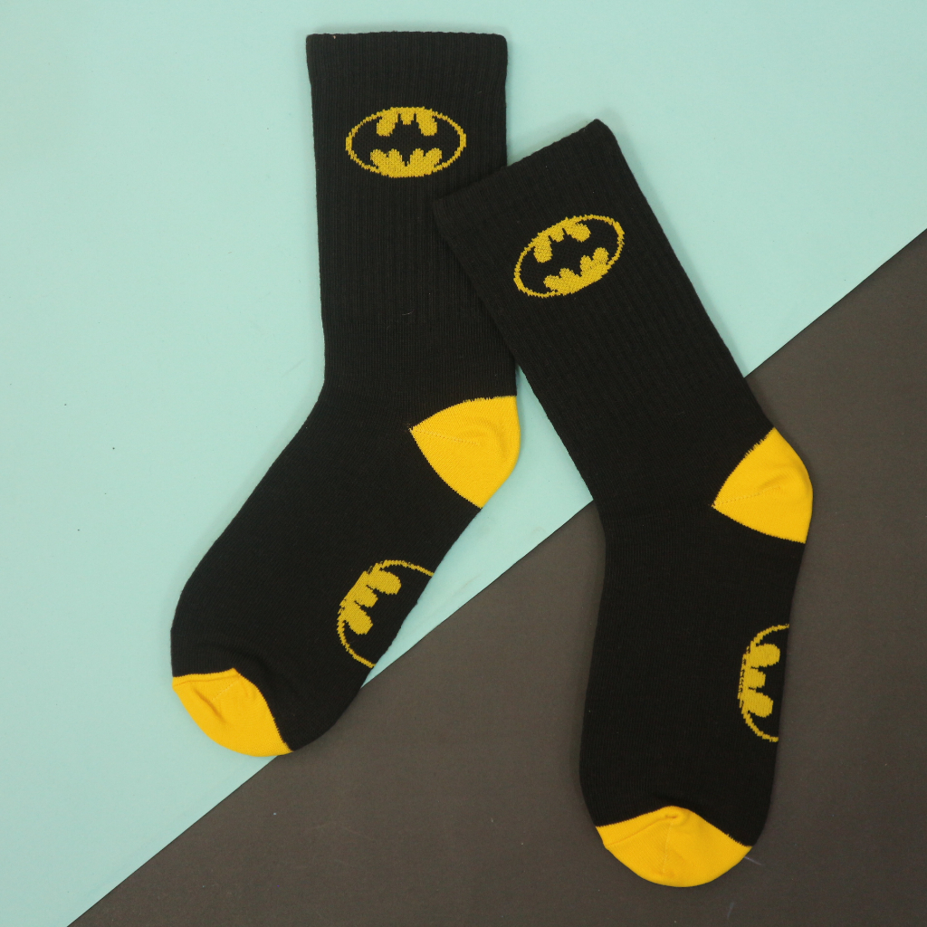 Kaos Kaki Oldskull Motif - Batman Black