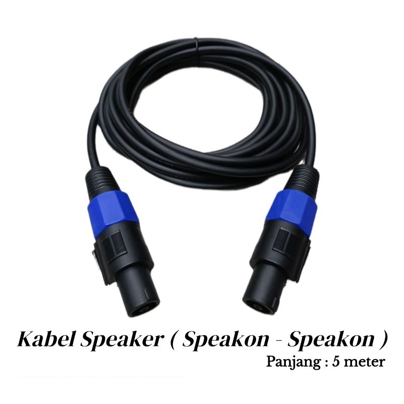 Kabel Speaker Jack spekon ukuran 5 dan 10 meter siap pakai