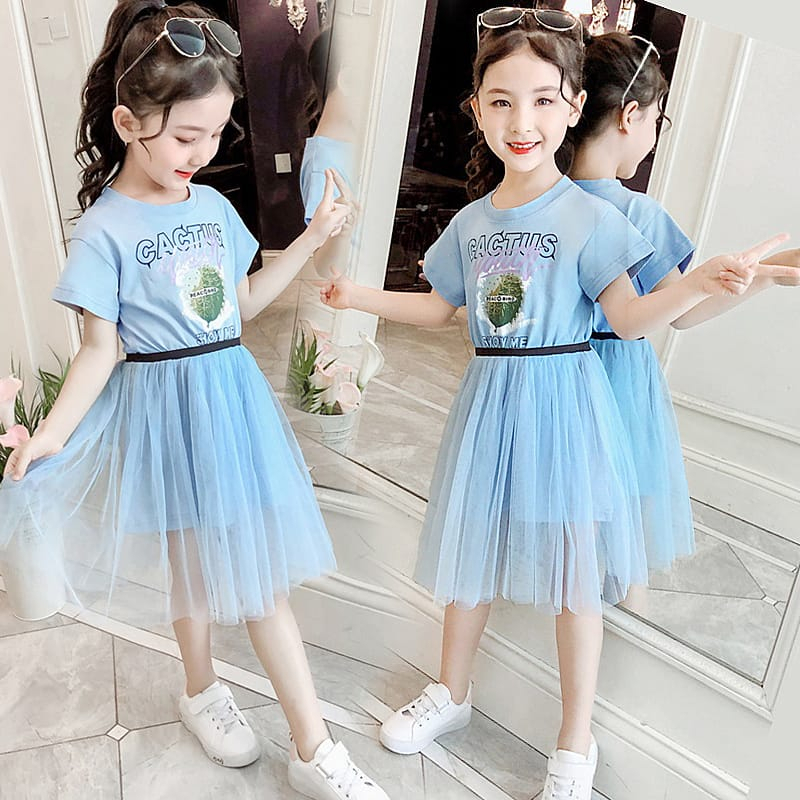 Setelan Rok Anak Perempun Cactus Blue