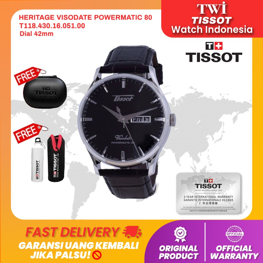 Jam Tangan Pria Tissot T118.430.16.051.00 Heritage Visodate Powermatic