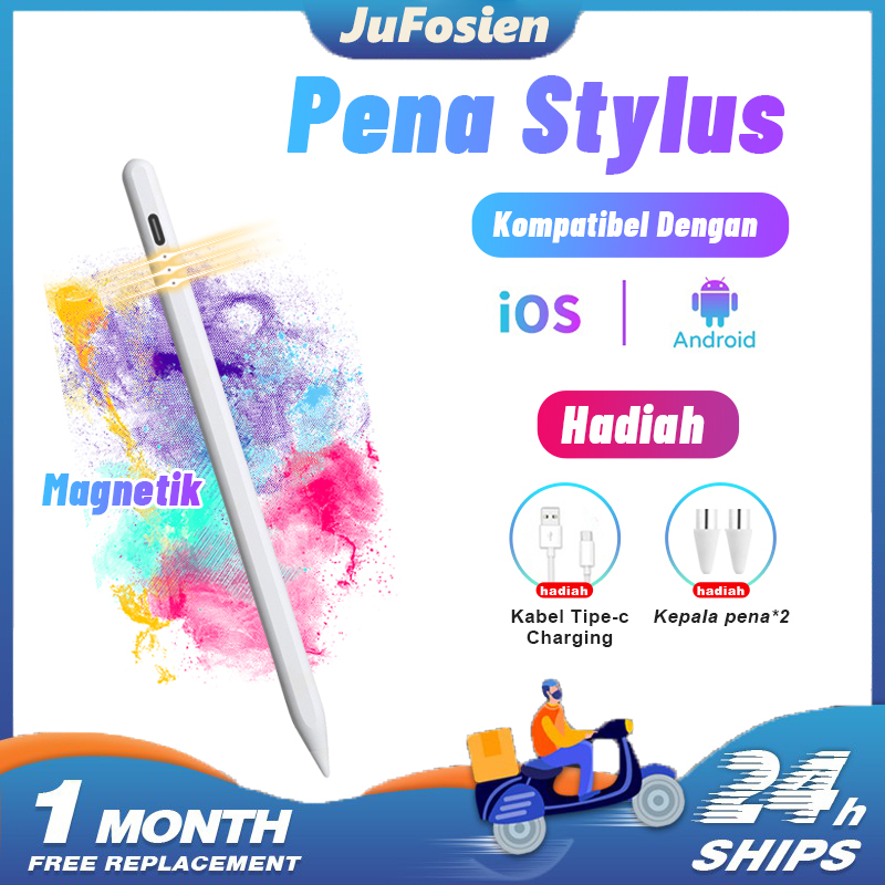 Stylus Pen Universal for Ios/Android Phone Active Magnetik Stylus Capacitive Pencil with 2 Nib Replacement