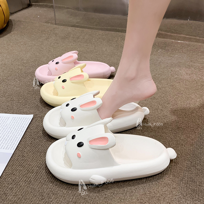 Komin Sandal Selop Wanita Kelinci Korea Sendal Kelinci Dewasa Lucu Sandal Rabbit Cewek Import Anti Slip Slippers Flat Terbaru Size 30-41