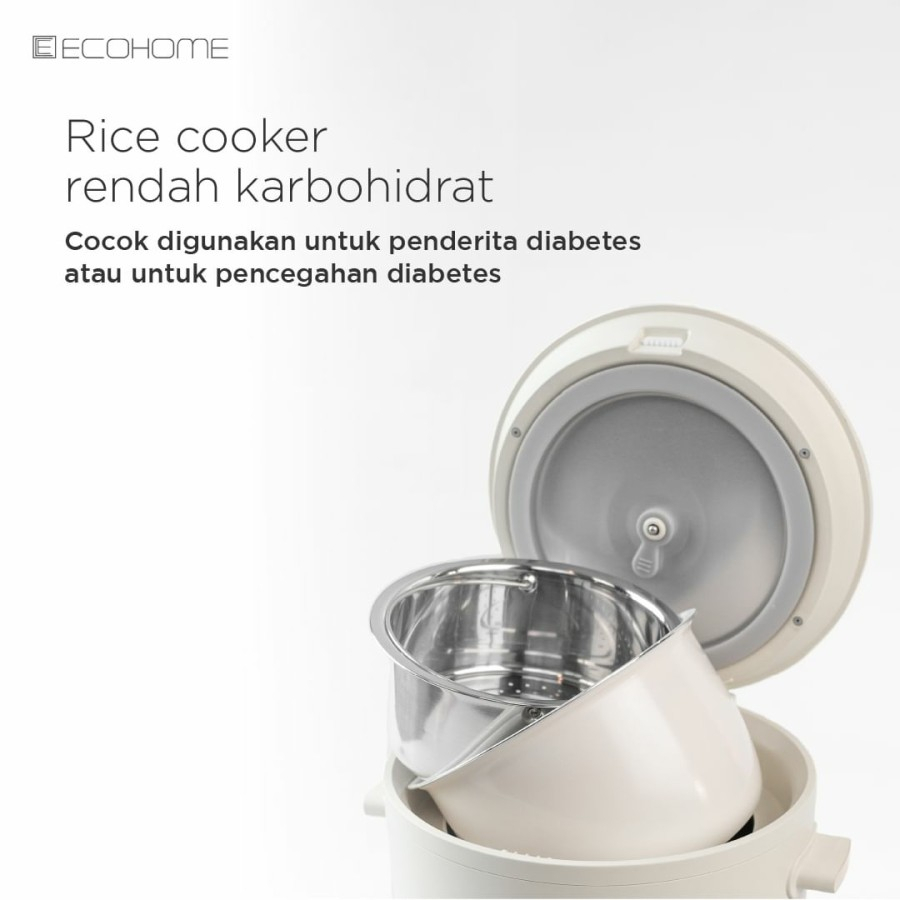 Ecohome Rice Cooker Low Carbo ELS 777 / Penanak Multifungsi ELS777 Less Sugar