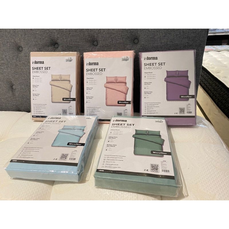 Sale Informa Sprei Embos Embose Embossed Sprei polos Sheet set  microfiber