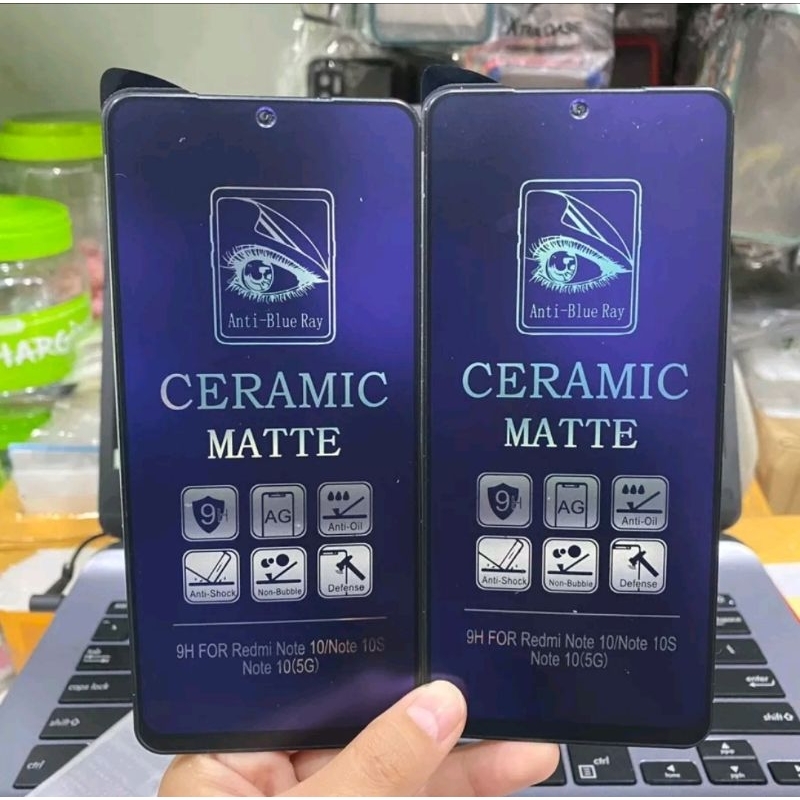 Tempered Glass Blue matte Ceramic Xiaomi Redmi note 10 /Redmi note 10S/Redmi note 10 pro/Redmi note 