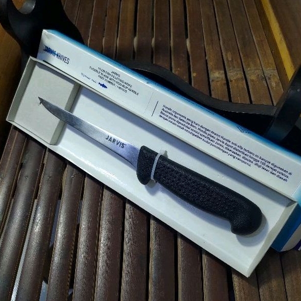 JARVIS 15 CM 1401075 FISH FILLETING KNIFE FLEXIBLE BLADE WITH NON-SLIP HANDLE PISAU DIBAHARI