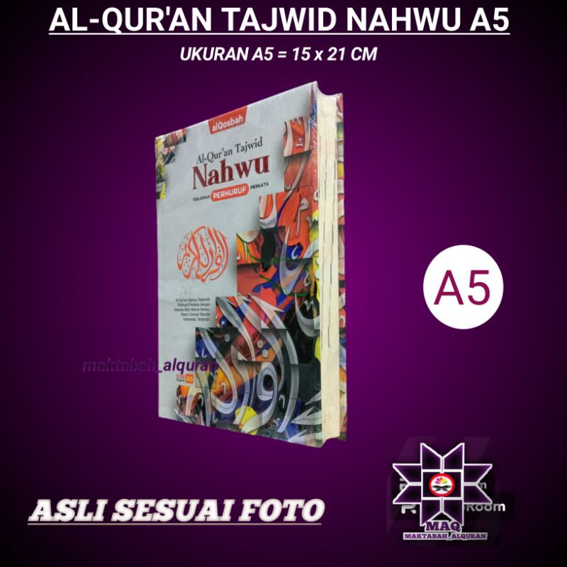 AL QUR'AN TAJWID NAHWU A5 TERJEMAH PERHURUF PERKATA