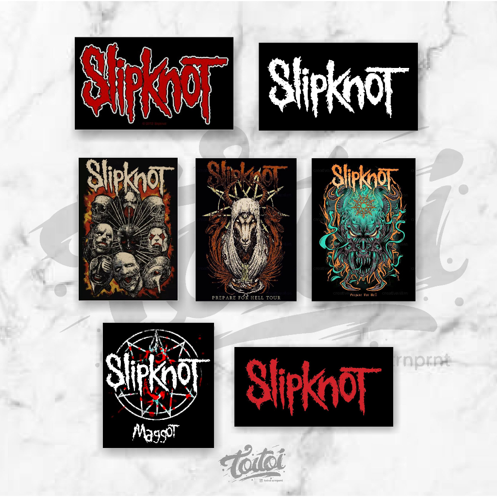 

STICKER SLIPKNOT, STICKER BAND METAL, STICKER BAND SLIPKNOT