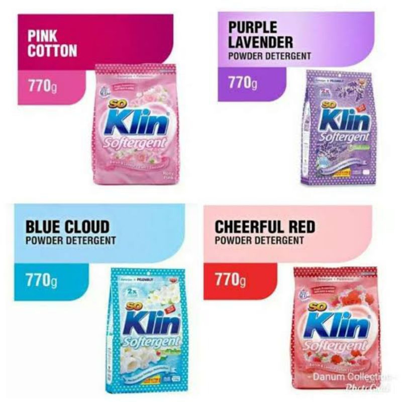 Soklin Detergen dengan pelembut 770gr