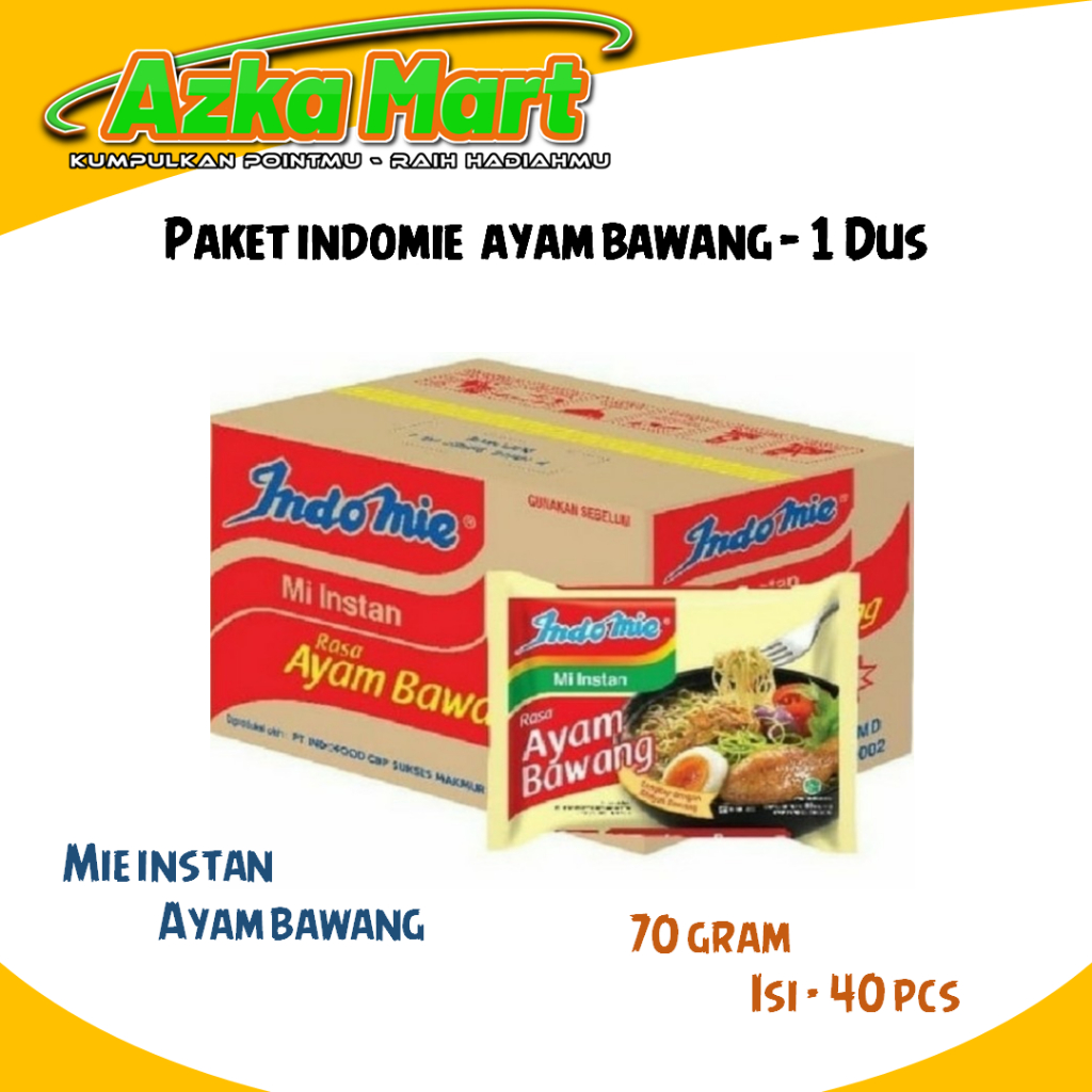 

Indomie Kuah Ayam Bawang - 1 Dus Isi 40 Pcs