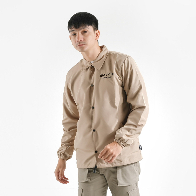 Jaket Coach Pria Cream