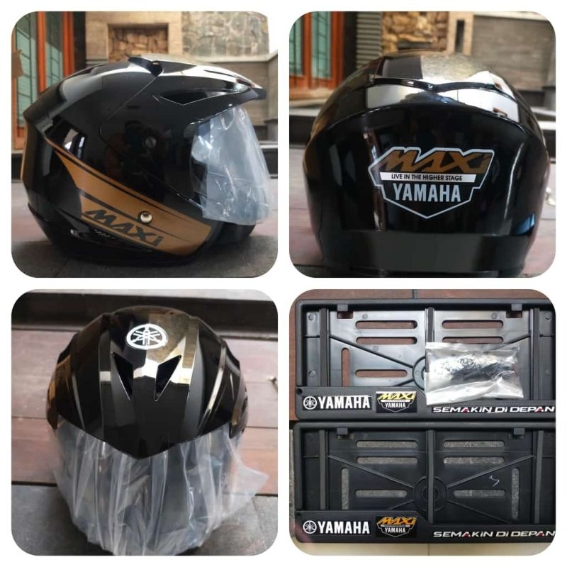 helm yamaha nmax /yamaha aerox ori ,standar SNI free (sarung helm +dudukan plat nmr)
