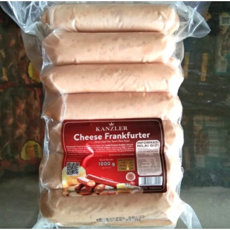 

Kanzler sosis cheese frankfurter 14s 1kg