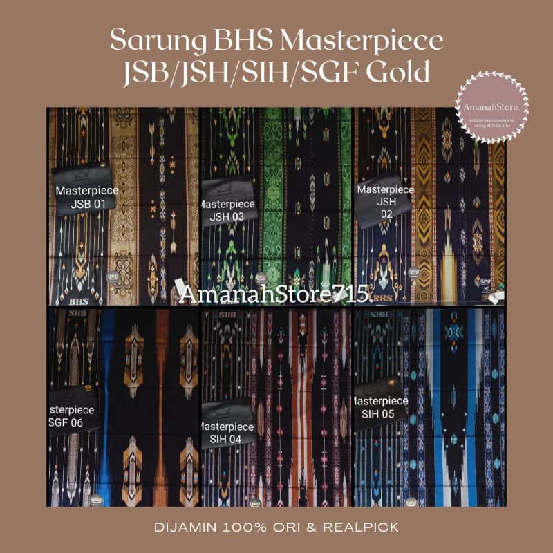 SARUNG BHS MASTERPIECE JIB/JIE/SEA/SGE/SIK/SIF/SIC/SGH GOLD 100% ORI [SILAHKAN BACA DESKRIPSI]