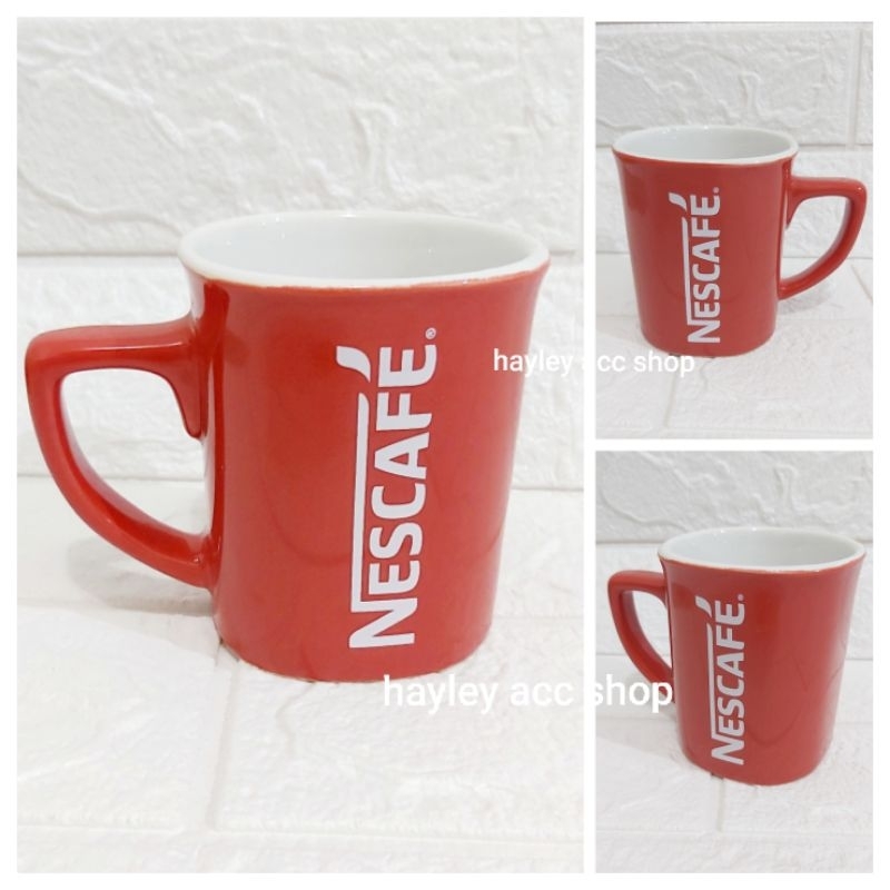 Mug Gelas Nescafe Merah