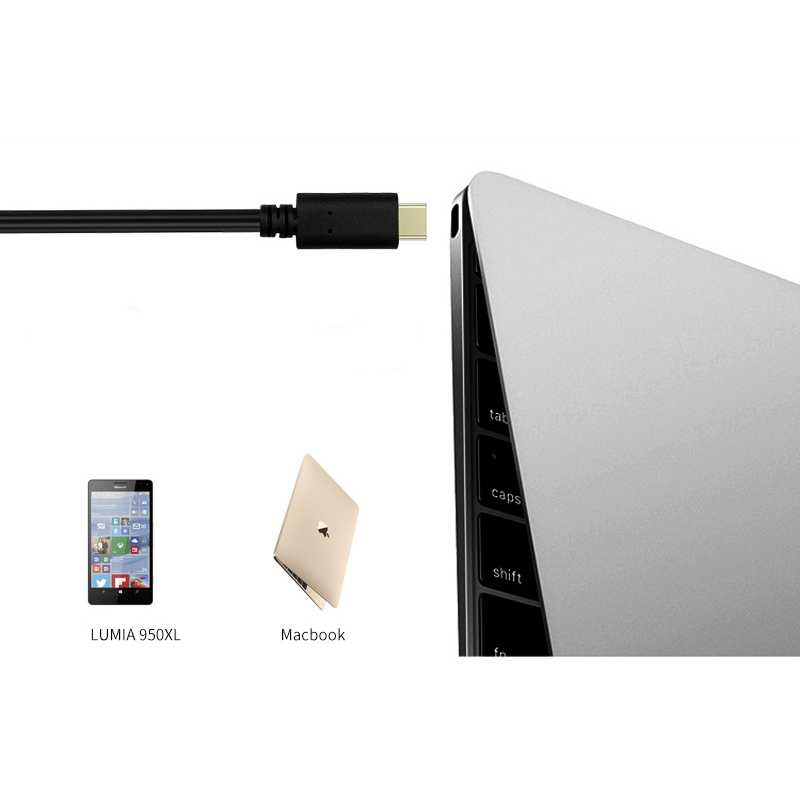 Kabel Konverter USB Type C to HDMI 4K 15 cm - MM142 - Black