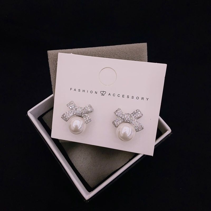 Anting Silver925 Perak mata tanam kilau mirip emas asli Premium Quality Anti Karat anti alergi S229