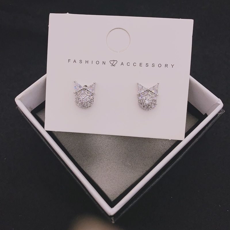 Anting Silver925 Perak mata tanam kilau mirip emas asli Premium Quality Anti Karat anti alergi S902