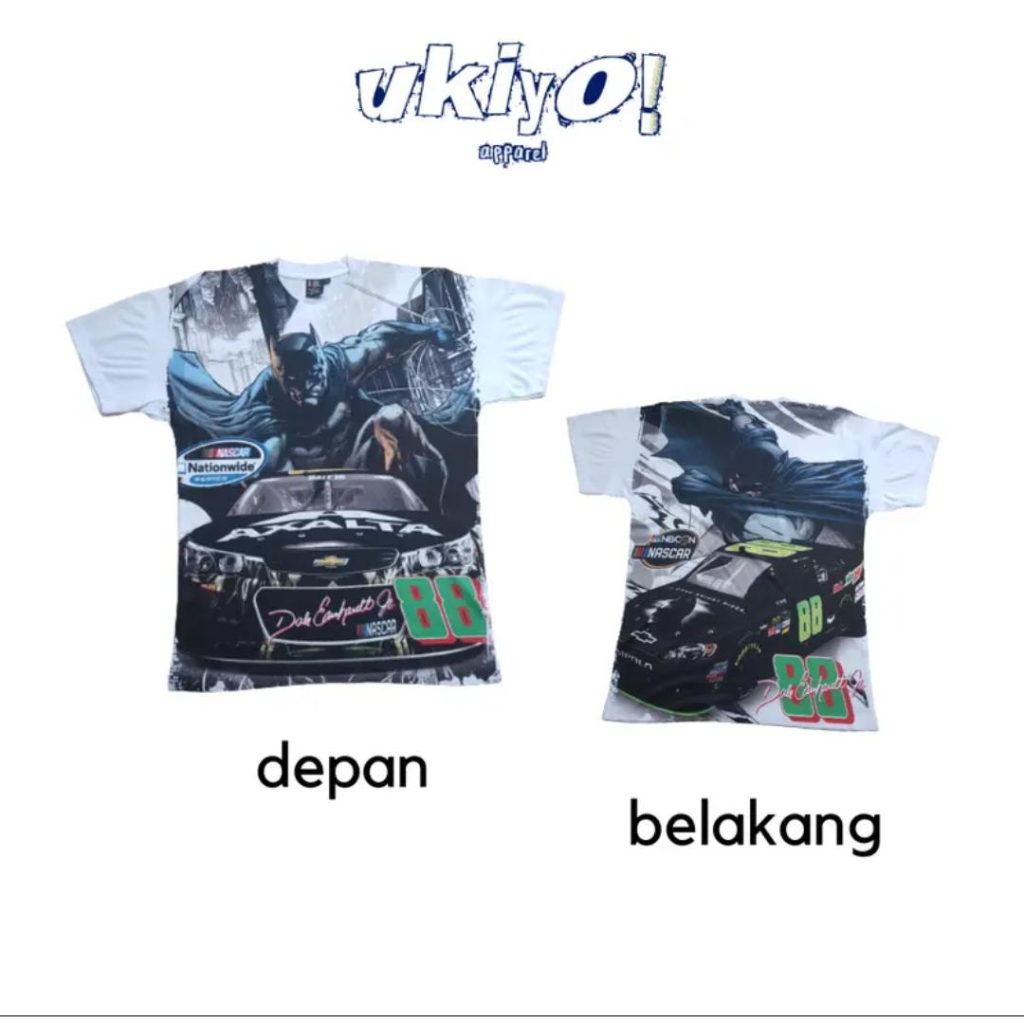 KAOS TAG THAILAND BATMAN NASCAR DEPAN BELAKANG (DB) | KARTUN CARTOON KARTUN ANIME KOMIK COMIC FULLPR